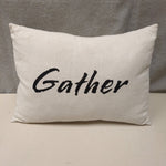WHITE GATHER PILLOW