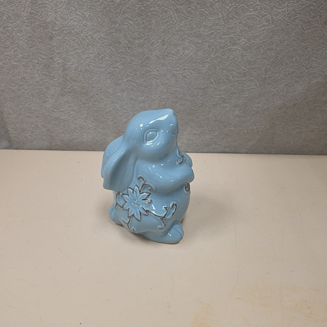 BLUE CERAMIC RABBIT – onemoretimeetc