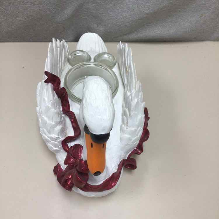 MUSICAL SWAN CANDLE HOLDER