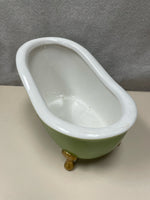 GREEN CERAMIC BATHTUB