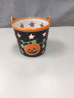 CERAMIC JACK-O-LANTERN BUCKET