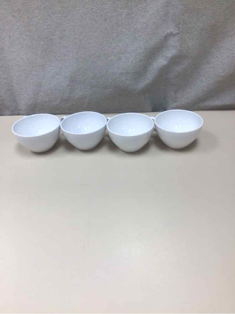 4 WHITE CAPPUCCINO MUGS