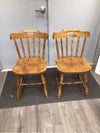 2 WOOD WINDSOR CHAIRS
