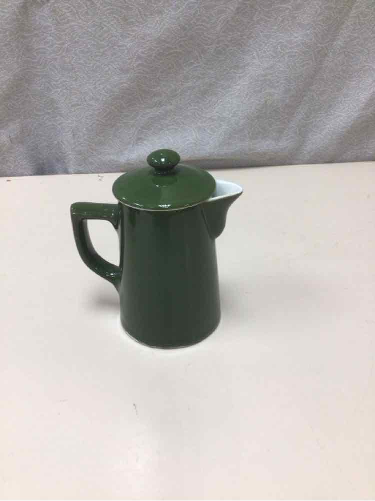 SMALL THIN GREEN TEAPOT