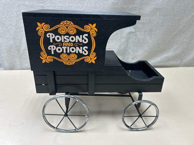 POISONS & POTIONS WOOD CART