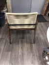 WOOD W/WHITE PATIO CHAIR