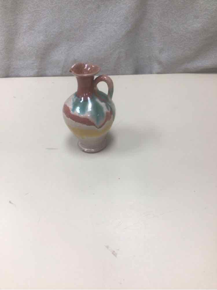 PINK GREEN CERAMIC PITCHER