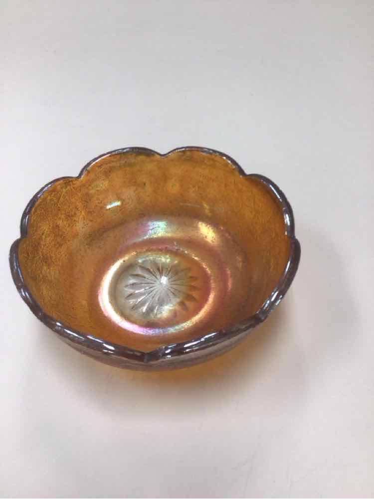 SMALL ORANGE GLASS TRAY
