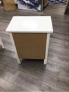 WHITE LAMINATE 2-DRAWER NIGHTSTAND
