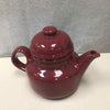 BURGUNDY CERAMIC TEAPOT