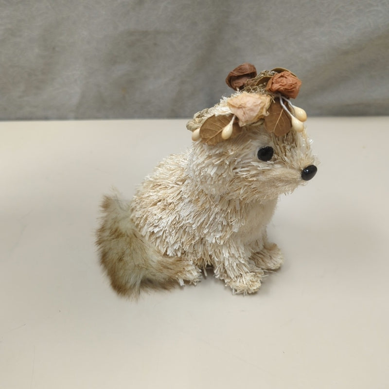 CORN HUSK DOG FIGURINE