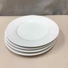 4 WHITE SNACK PLATES