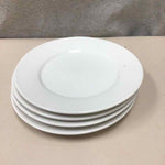 4 WHITE SNACK PLATES