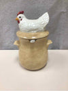 JAR W/HEN LID