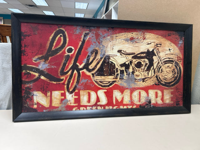 "LIFE" FRAMED SIGN