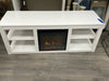 WHITE CONSOLE W/FIREPLACE
