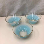 3 GOLD RIM MCM BOWLS