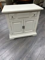 WHITE NIGHTSTAND W/DRAWER & CABINET