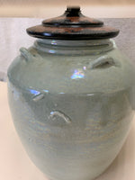 TEAL IRIDESCENT CERAMIC BASE LAMP