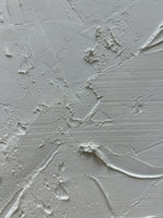 WHITE TEXTURED ABSTRACT ART