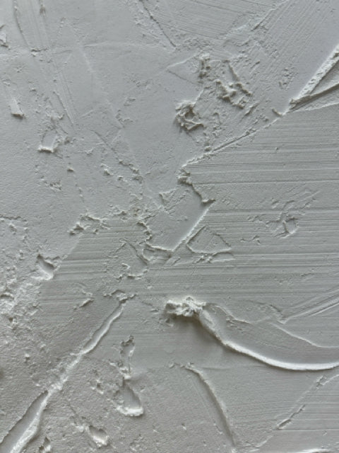 WHITE TEXTURED ABSTRACT ART