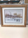 CHILDREN ON FROZEN POND ART