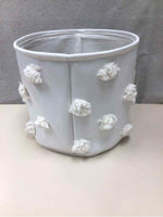 WHITE BIN W/PUFFBALLS
