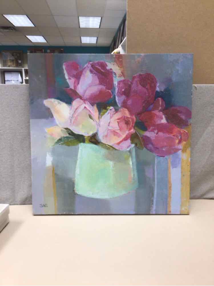 ''ROSES FOR THE TABLE'' CANVAS ART