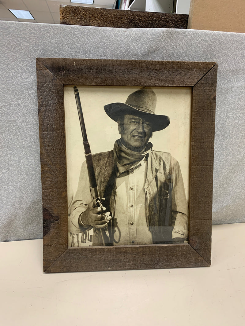 WOOD FRAME JOHN WAYNE PIC