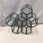 GREY METAL WINE RACK