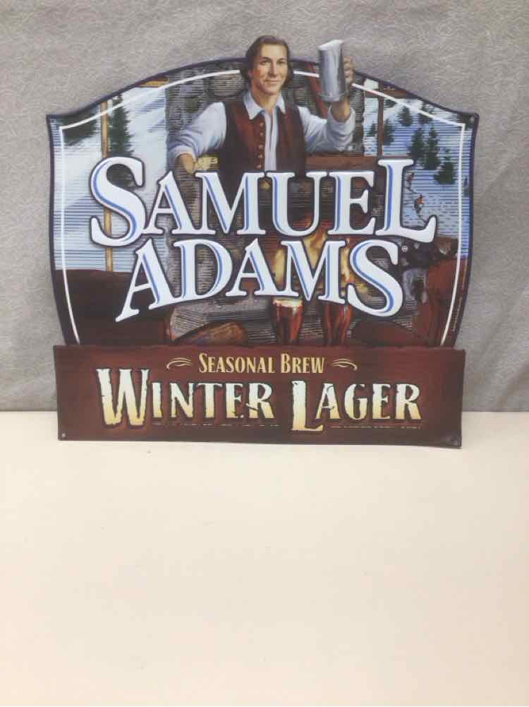 SAMUEL ADAMS TIN BEER SIGN