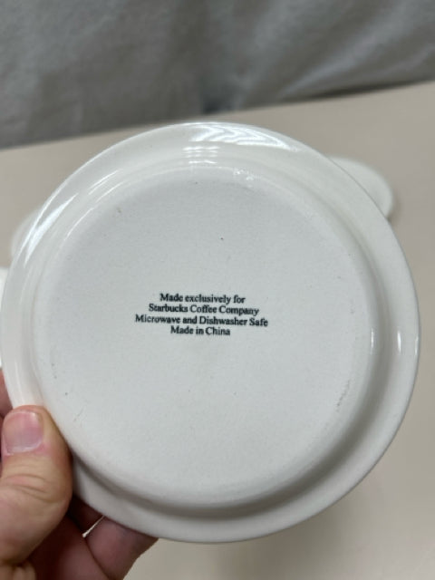 6 SM CREAM W/DESIGN PLATES