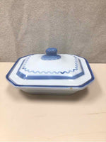 BLUE/WHITE IRON CONTAINER