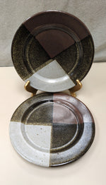 2 HANDMADE DINNER PLATES