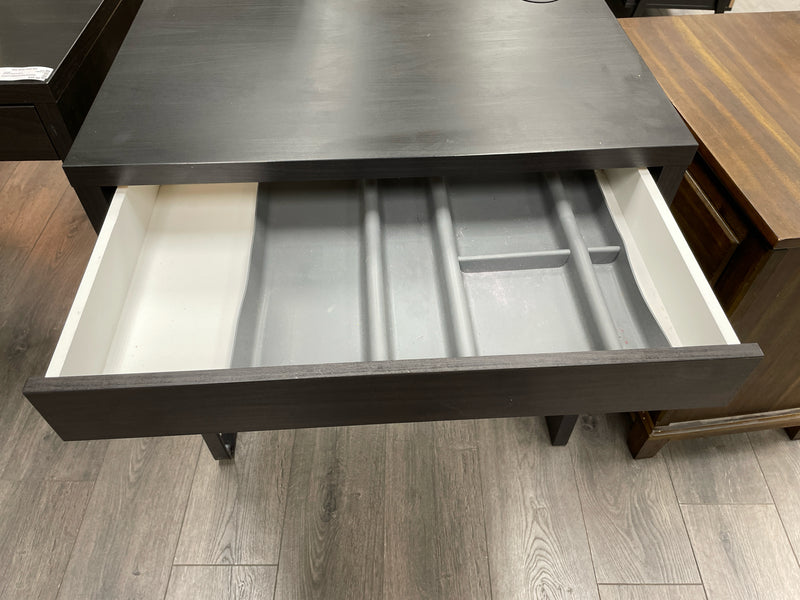 BLACK LAMINATE ONE DRAWER DESK