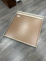 BROWN WOOD PANEL TOP MIRROR