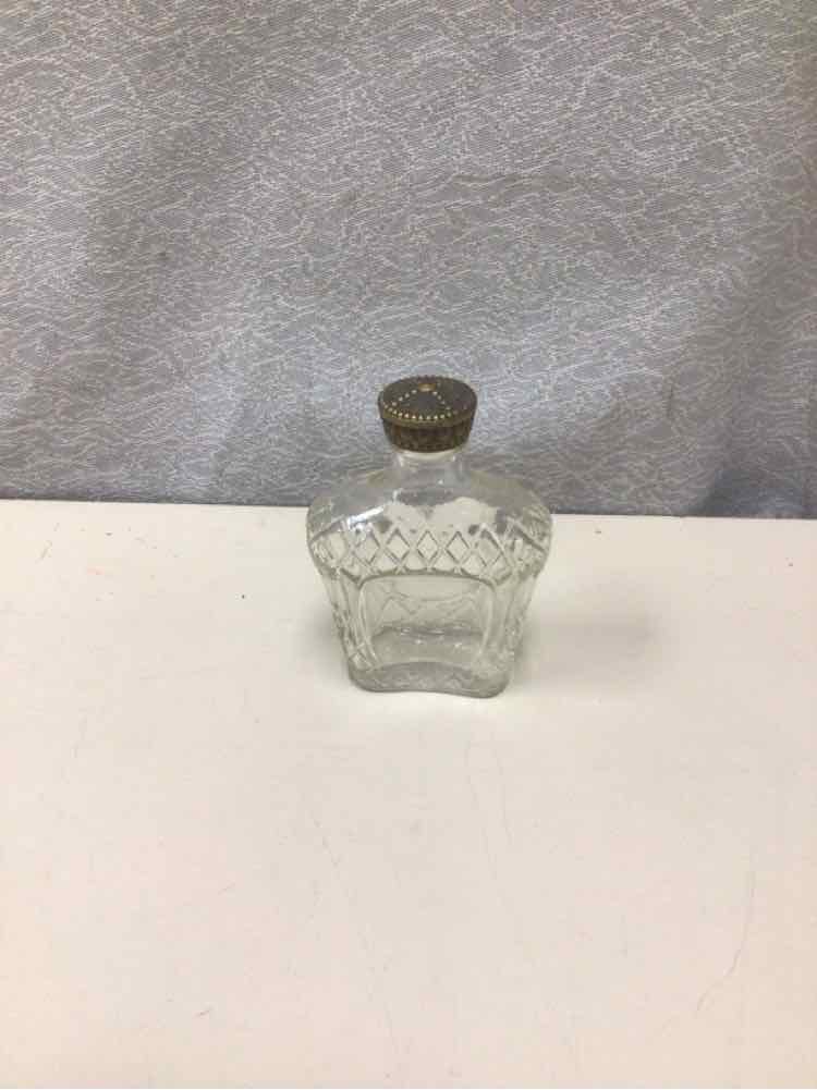 MINI GLASS W/BRONZE TOP BOTTLE