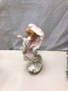 PINK ANGEL W/BIRD STATUE