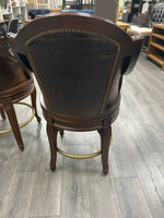 CENTURY CROC EMBOSSED LEATHER STOOL