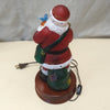 HAND PAINTED GLASS SANTA LAMP