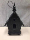 BLACK WOOD BIRDHOUSE