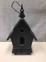 BLACK WOOD BIRDHOUSE