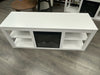 WHITE CONSOLE W/FIREPLACE