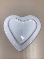 WHITE HEART-SHAPE DISH
