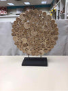 WOOD CIRCLE CUTOUT SCULPTURE