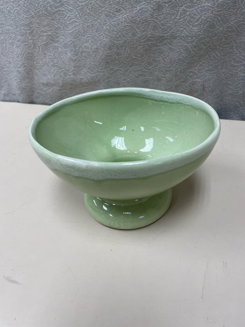GREEN CERAMIC OVAL DISH