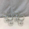 4 HOLLY THEME STEMWARE GLASSES