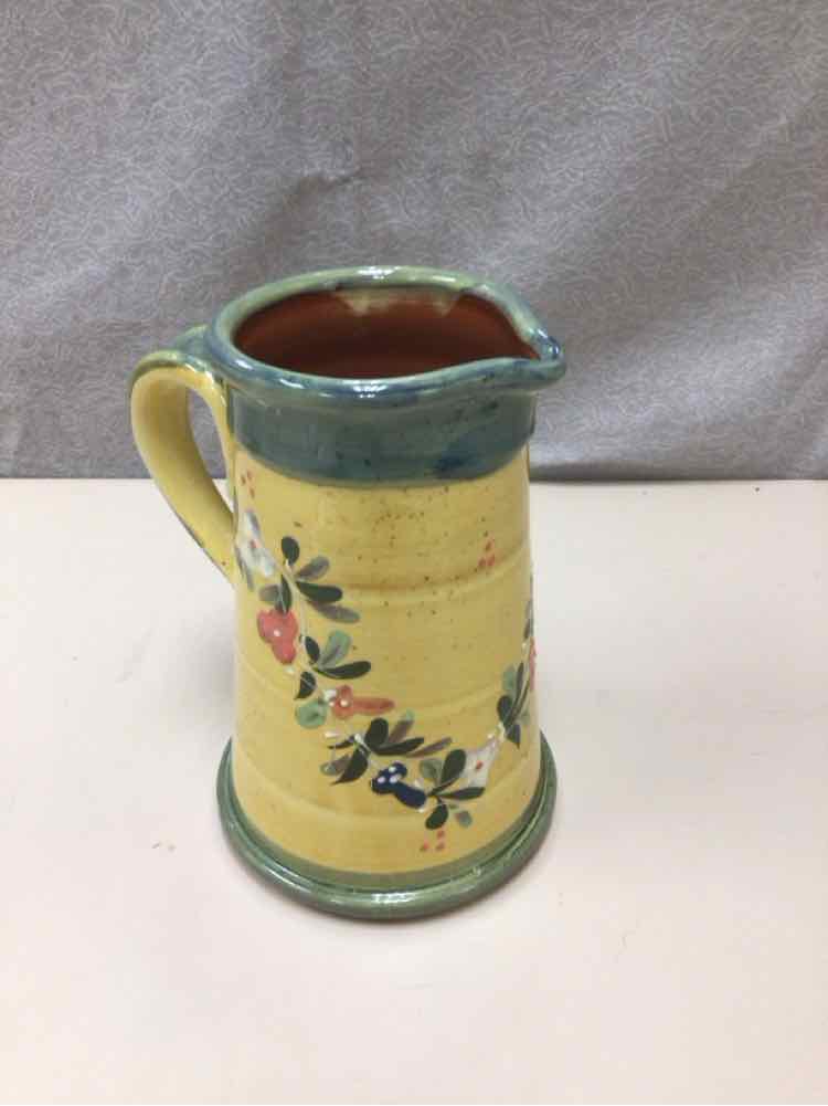 YELLOW FLORAL PITCHER