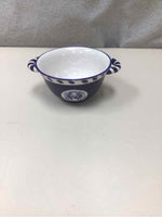 "INDGO CRAB" BLUE/WHITE DISH