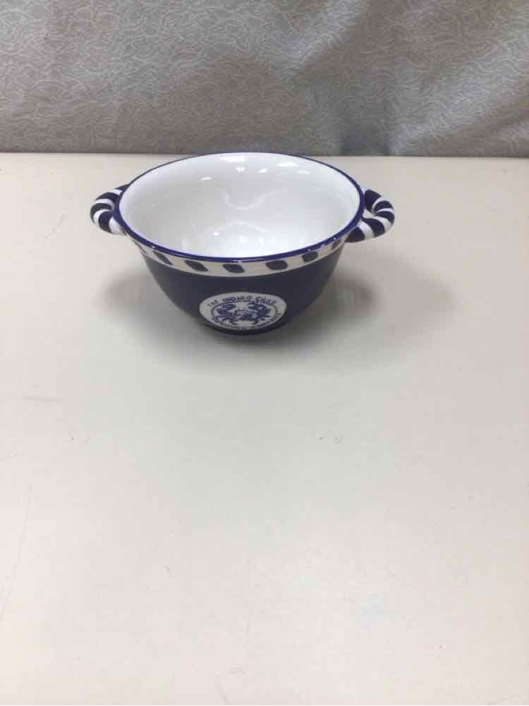 "INDGO CRAB" BLUE/WHITE DISH